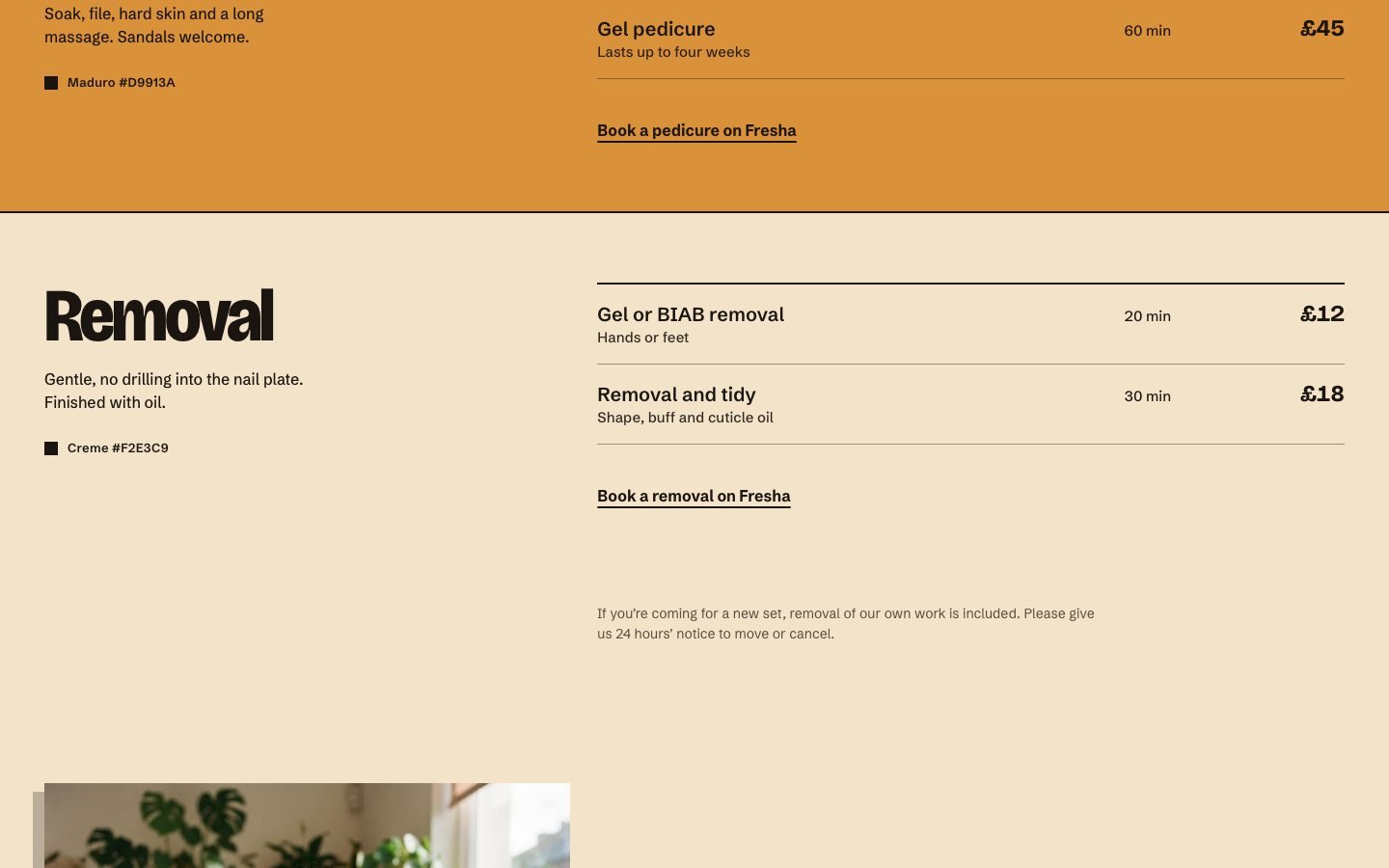 Caju website section